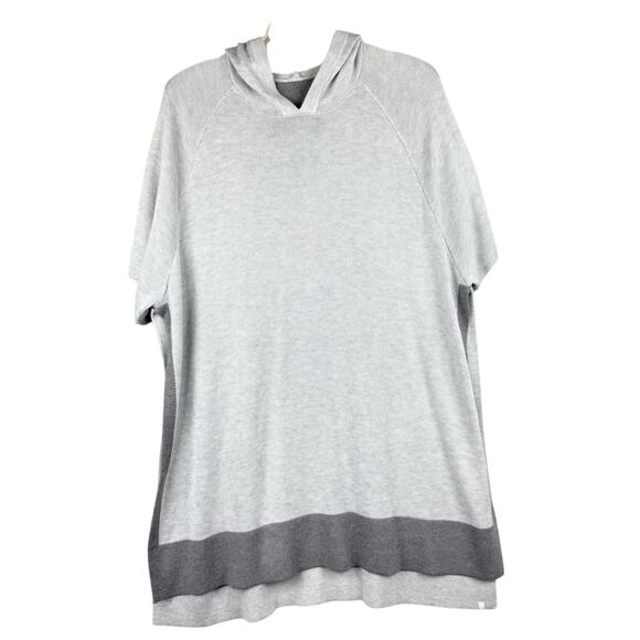 Lululemon Opened Up Hooded Poncho Hthrd Core Ultra Lt Grey/Hthrd Asphalt Grey ML - Picture 6 of 15